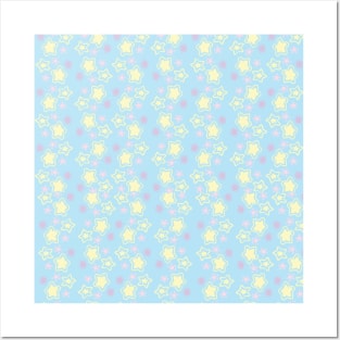 Pastel Stars Pattern Posters and Art